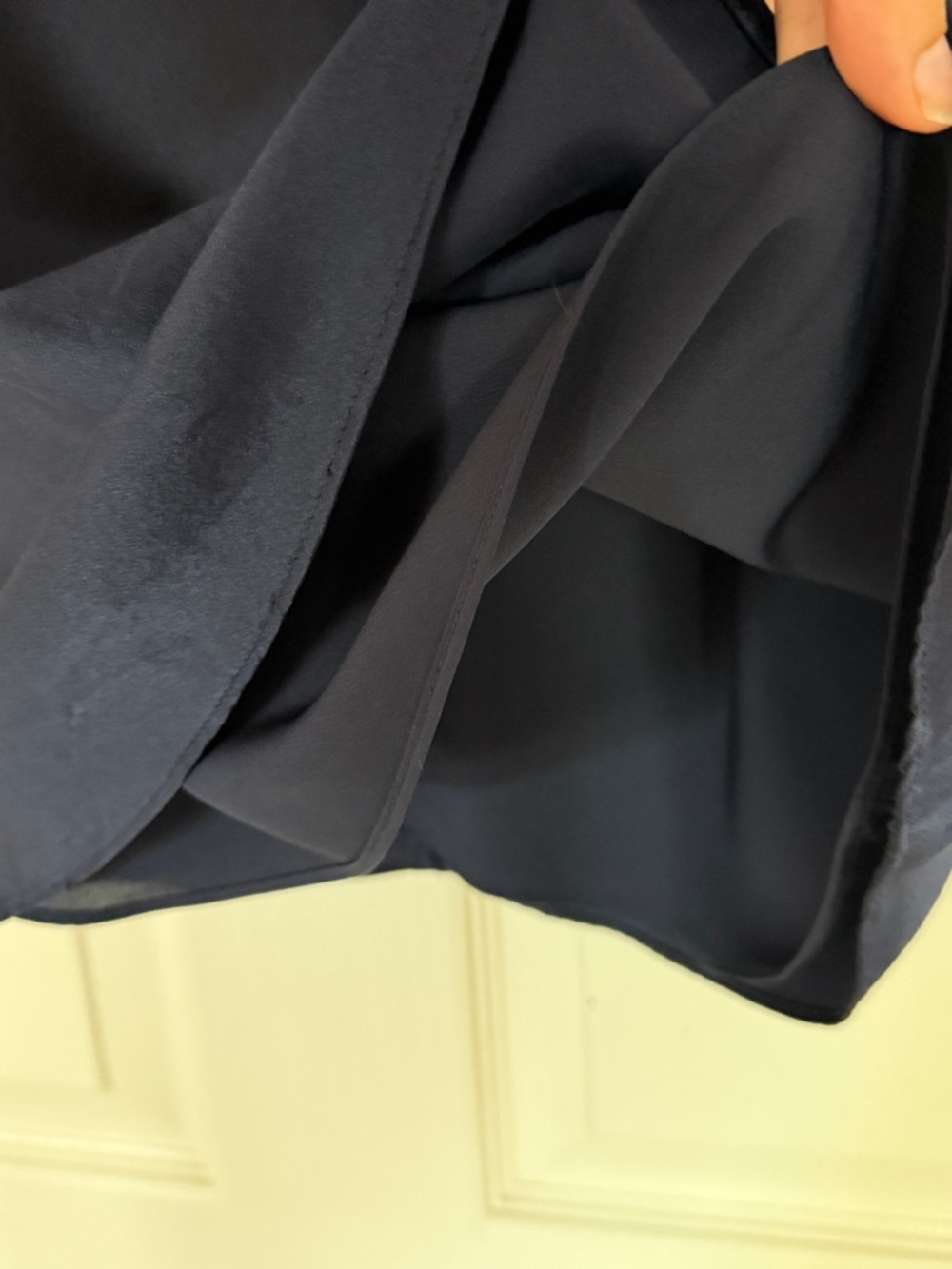 Banana Republic Navy Silk Cowl-Neck Tie-Back Tank - Picture 7 of 7